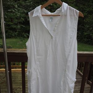 Sigrid Olsen White 100% Linen Dress/Tunic in Women’s XL